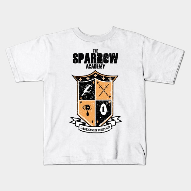 UMBRELLA ACADEMY 3: SPARROW ACADEMY (WHITE & GRUNGE) Kids T-Shirt by FunGangStore